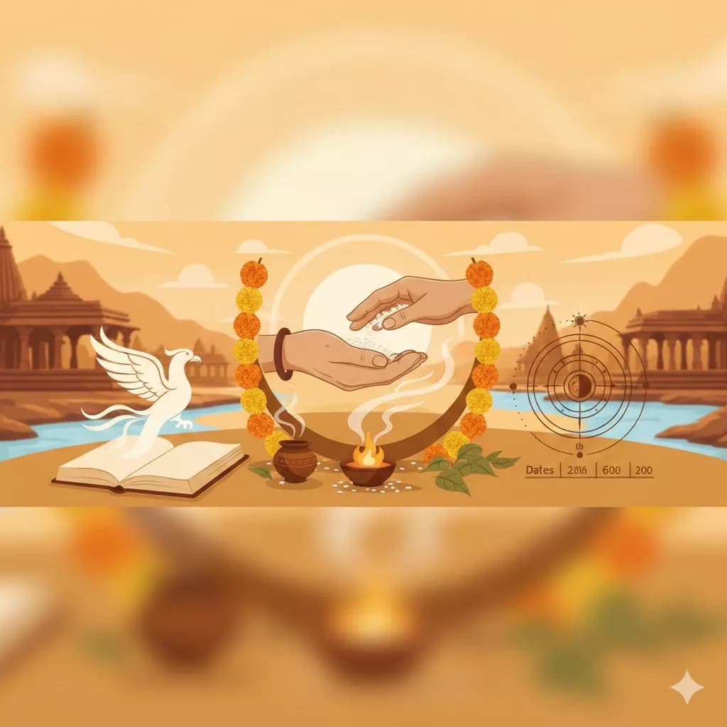 पितृ पक्ष २०२६ की तिथियाँ एवं घर पर अनुष्ठान: व्यस्त भक्तों के लिए गरुड़ पुराण से सरल लेकिन प्रभावशाली श्राद्ध + पिंड दान गाइड