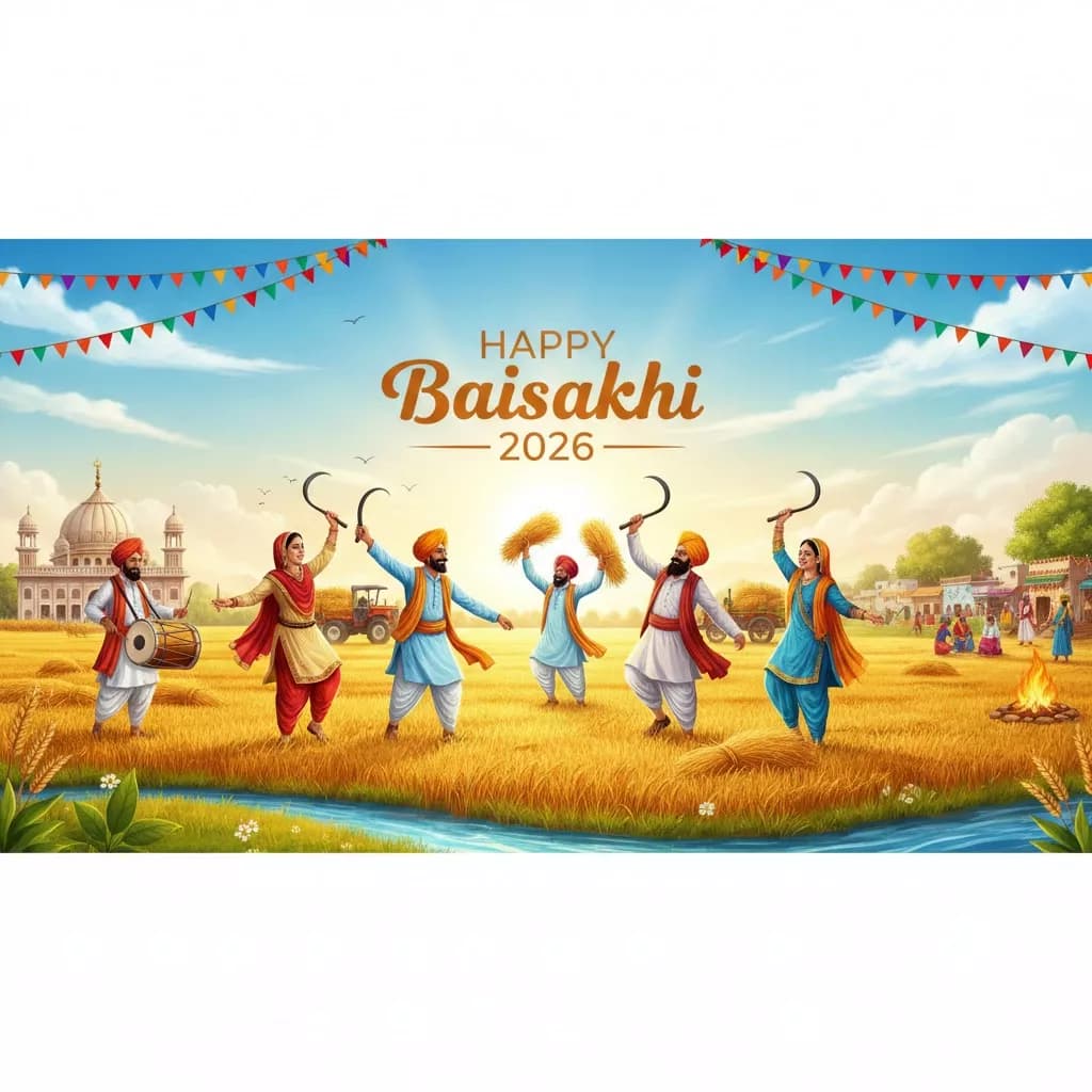 बैसाखी 2026: पंजाब और हरियाणा का फसल उत्सव – तिथि, इतिहास और रंगारंग परंपराएँ — Festivals