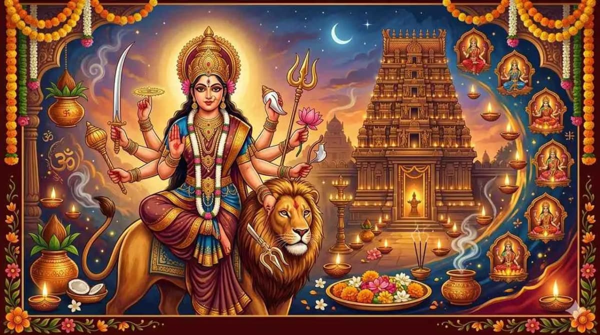 नवरात्रि आरती संग्रह 2026 | Navratri Aarti Lyrics in Hindi & English **शक्ति स्वरूपिणी माँ दुर्गा की दिव्य आरती एवं कथा** Complete Spiritual Collection for Navratri 2026 — Festivals