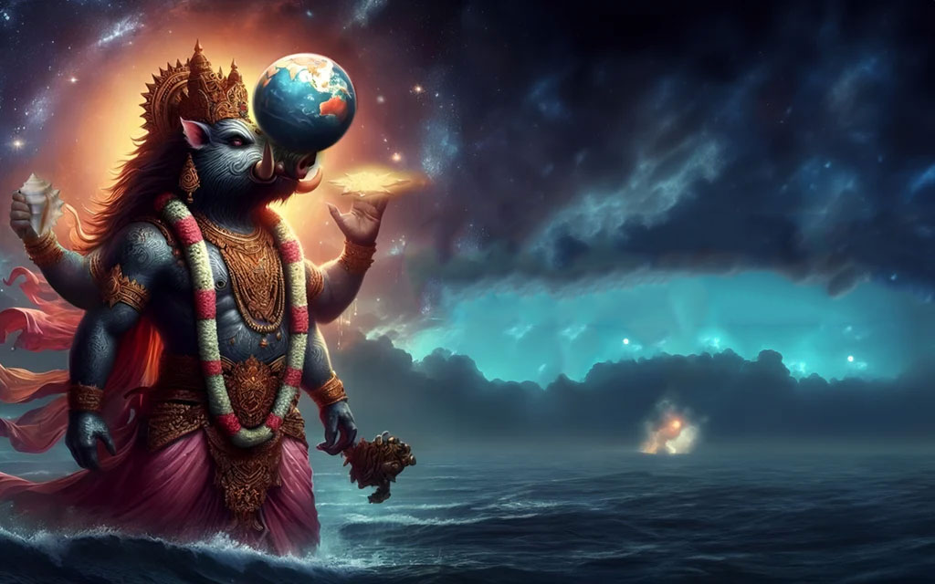वराह अवतार: वह सूअर जिसने पृथ्वी को उठाया — Dasavataram