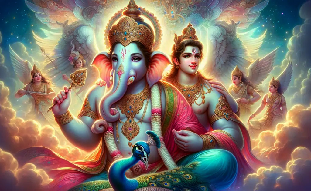 गणेश और कार्तिकेय का भाईचारा: भाईचारे के प्यार और प्रतिस्पर्धा की कहानियाँ — Stories