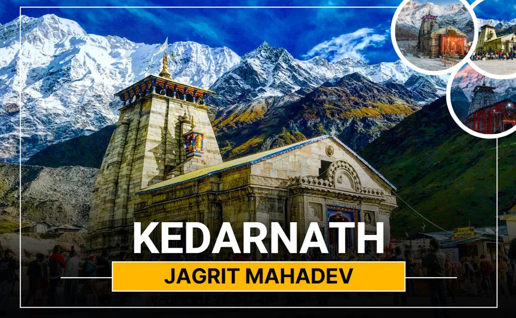 केदारनाथ मंदिर — तीर्थयात्रियों की भीड़