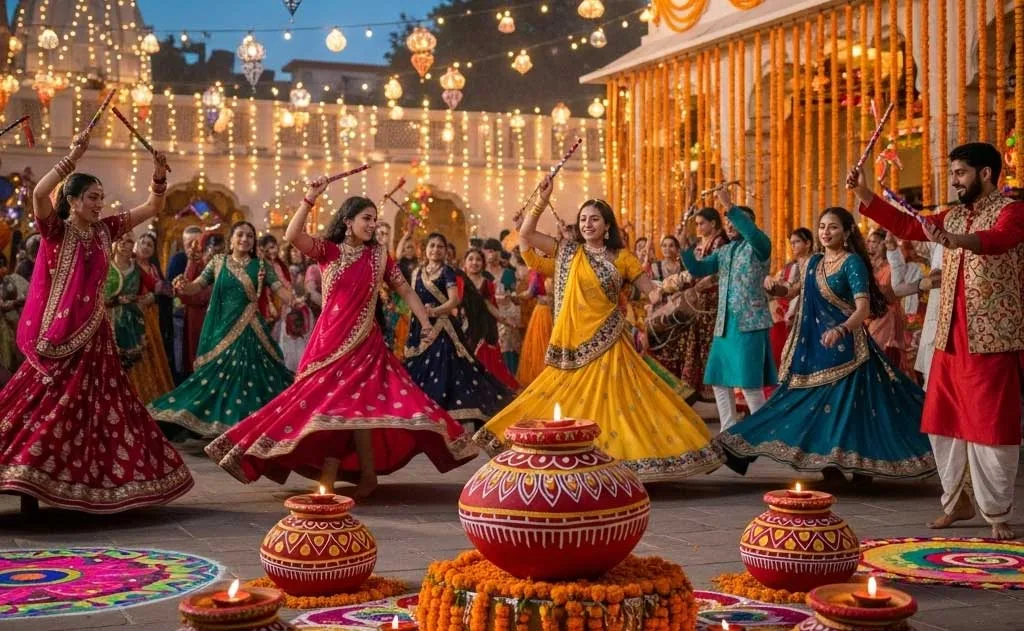 नवरात्रि 2026 के रंग: 9 दिनों की सूची (11 से 19 अक्टूबर) नवदुर्गा स्वरूपों के साथ — त्योहार