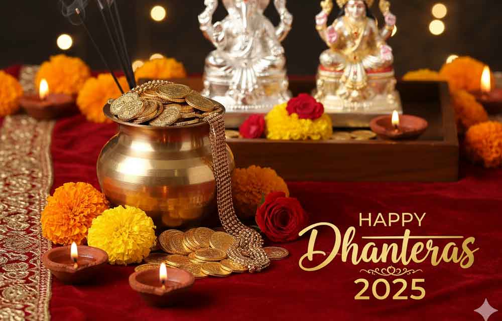 धनतेरस 2025: तिथि, पूजा विधि, अनुष्ठान और महत्व की संपूर्ण गाइड — Festivals