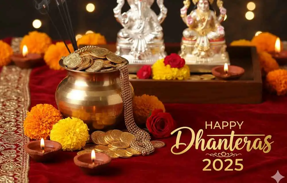 धनतेरस 2025: तिथि, पूजा विधि, अनुष्ठान और महत्व की संपूर्ण गाइड — Festivals
