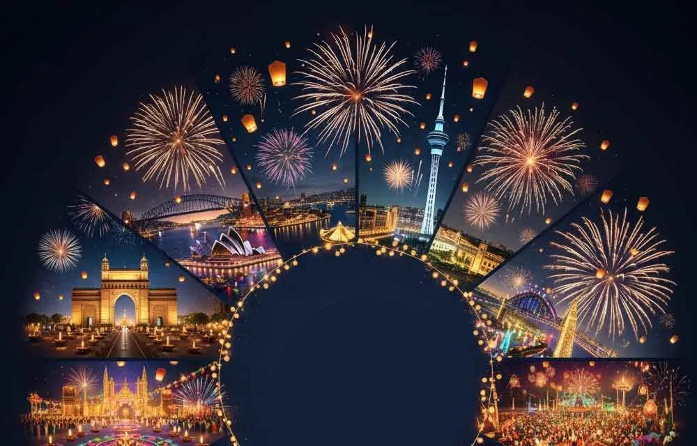 दुनिया भर में दिवाली उत्सव 2026: 30 देश — त्योहार