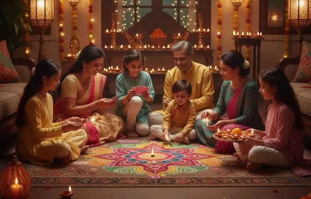 दिवाली 2026 के पारंपरिक खेल और आध्यात्मिक स्पर्श वाली पारिवारिक गतिविधियाँ — Festivals