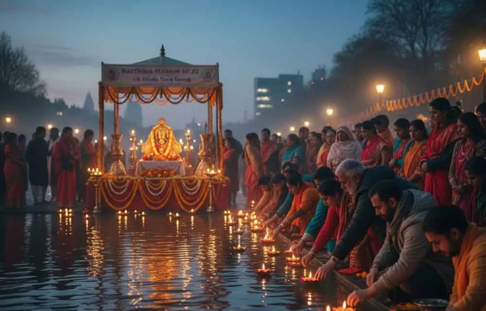 कार्तिक मास 2026 यूके में: तिथियाँ, पाँच सोमवार और कार्तिक पूर्णिमा का समय शहर-दर-शहर — Festivals