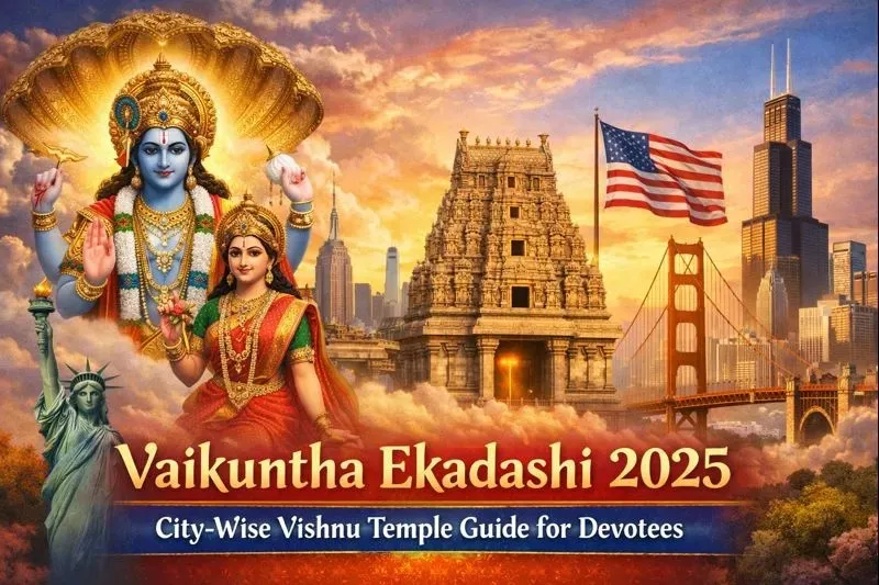 अमेरिका में वैकुंठ एकादशी 2026: भक्तों के लिए शहरवार विष्णु मंदिर गाइड — मंदिर