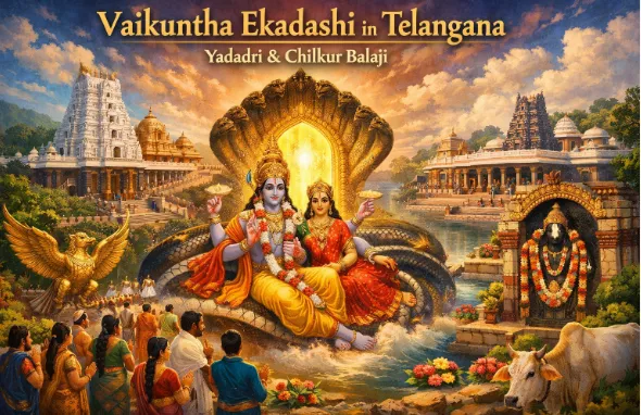 तेलंगाना में वैकुंठ एकादशी: यादाद्रि और चिलकुर बालाजी — त्योहार