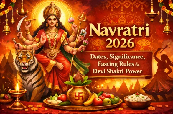 नवरात्रि 2026: तिथियाँ, महत्व, व्रत के नियम और देवी शक्ति की महिमा — Festivals