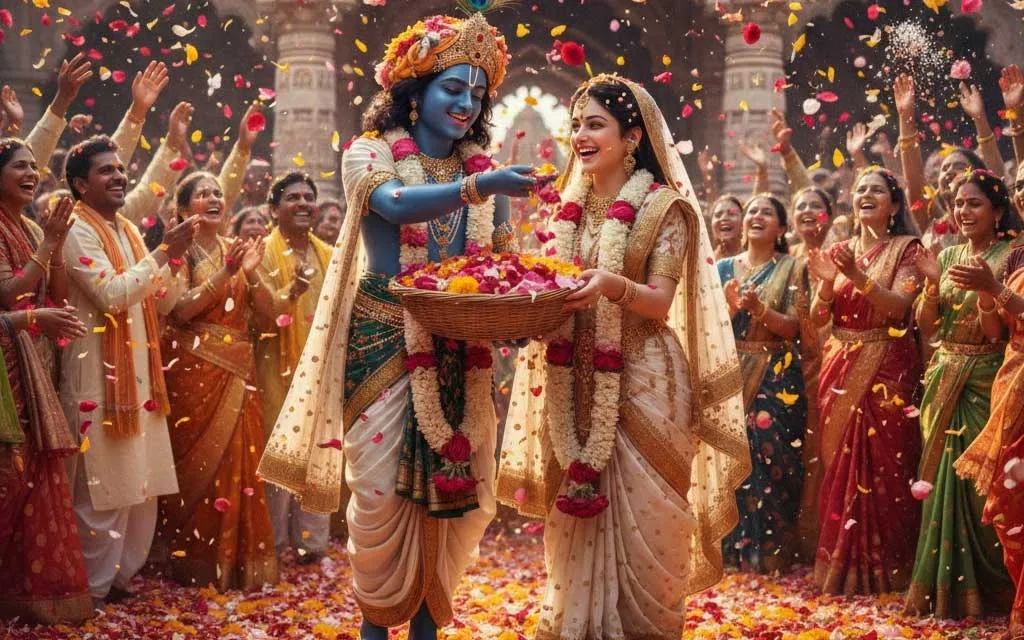 राधा कृष्ण और होली: रंगों के पर्व के पीछे की दिव्य प्रेम कथा — त्योहार