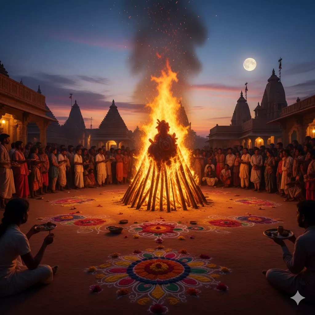 Holika Dahan 2026: होलिका दहन की तिथि, शुभ मुहूर्त, पूजा विधि, मंत्र और आध्यात्मिक महत्व — Festivals
