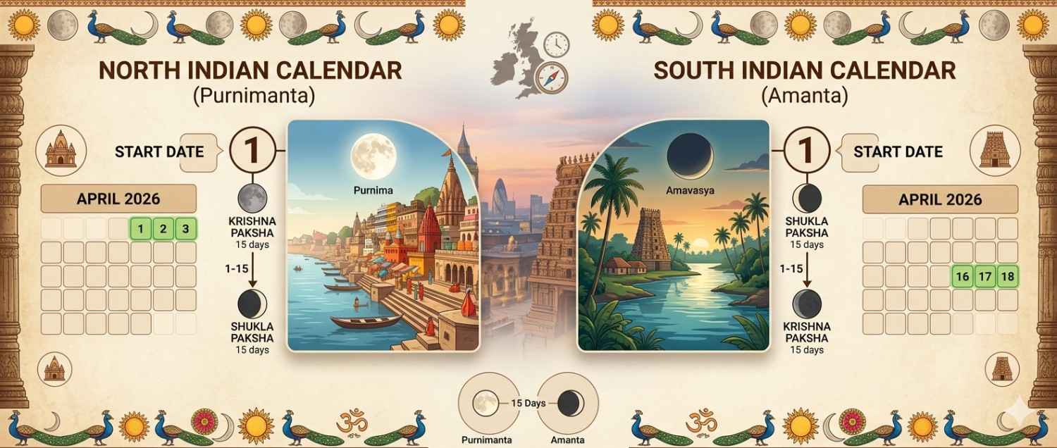 Vaishakha Masam 2026 Start Date in UK: North vs South Indian Calendar Comparison — Festivals