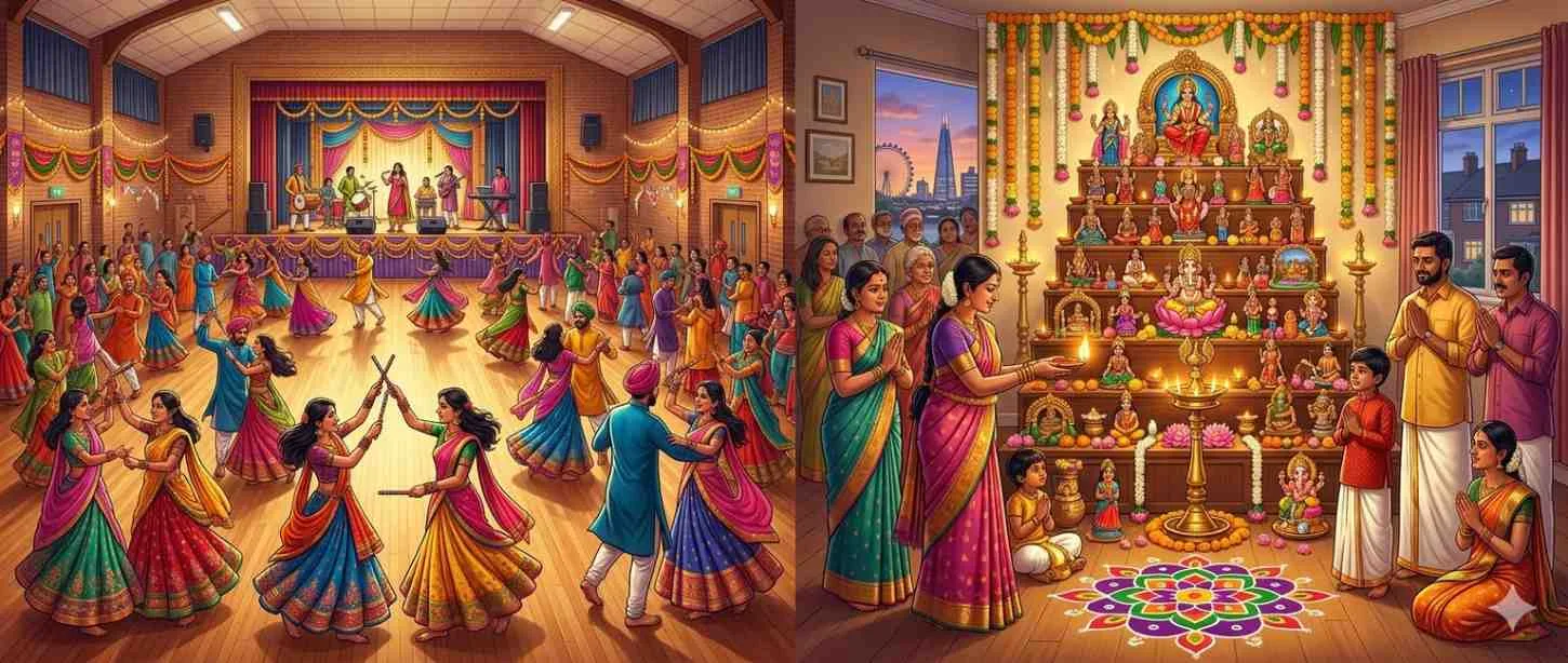 यूके में नवरात्रि: गुजराती और दक्षिण भारतीय विदेश में कैसे मनाते हैं