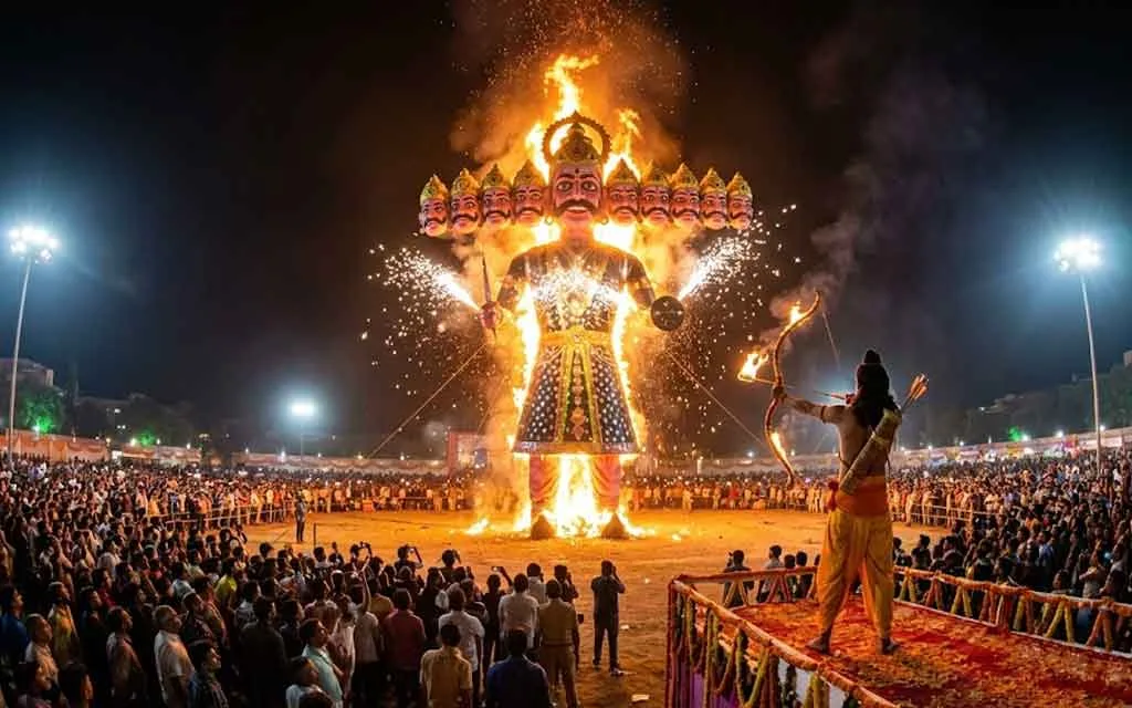 रावण दहन 2026: दशहरे की तिथि, समय, शहरवार कार्यक्रम और विजय मुहूर्त — त्योहार