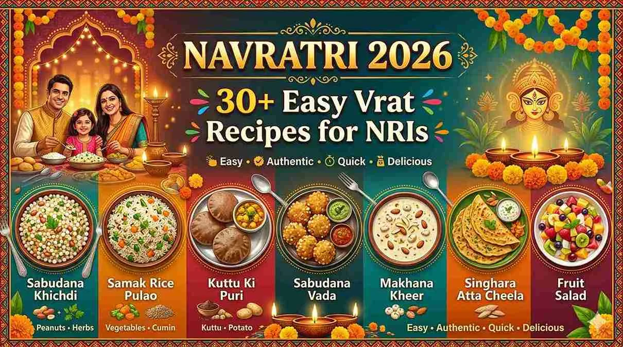 नवरात्रि 2026: NRI परिवारों के लिए 30+ आसान व्रत रेसिपी
