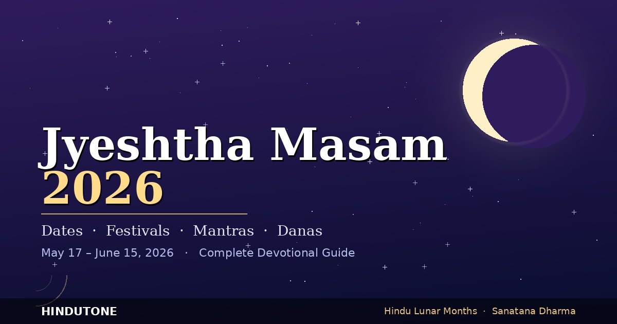 ज्येष्ठ मास 2026: प्रारंभ तिथि, समाप्ति तिथि, पूर्ण त्योहार सूची और महत्वपूर्ण तिथियाँ
