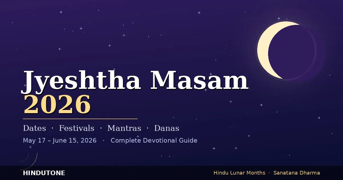 ज्येष्ठ मास 2026: प्रारंभ तिथि, समाप्ति तिथि, पूर्ण त्योहार सूची और महत्वपूर्ण तिथियाँ — Festivals